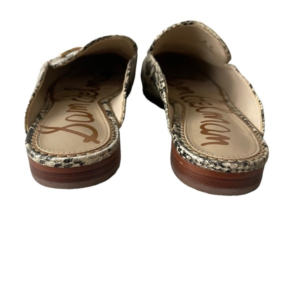 ❌SOLD ❌Sam Edelman Leather Snakeskin Flat Mules Women's size 9 - Picture 5 of 9
